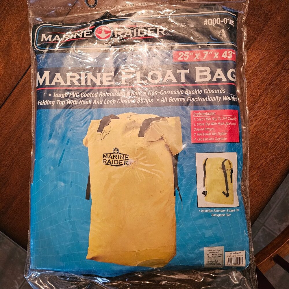 BRAND NEW Marine Raider Roll Top Marine Float Bag with Backpack Straps